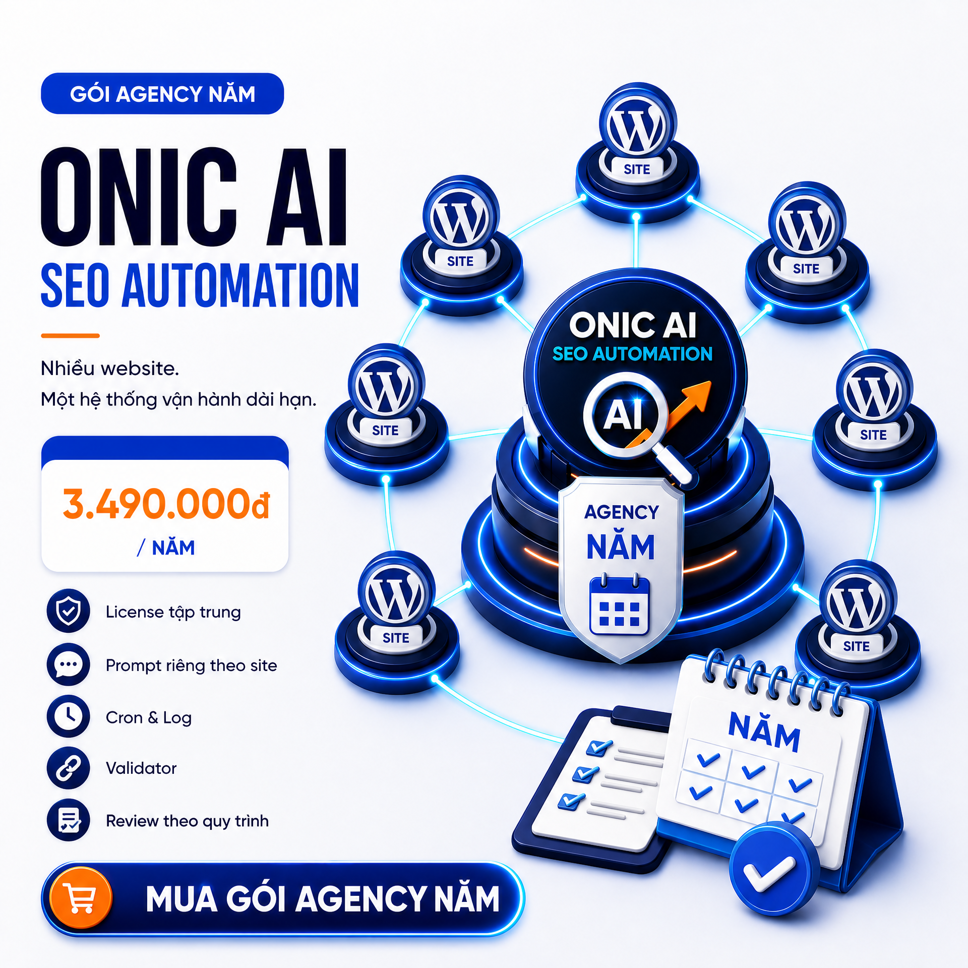 Gói Agency năm — ONIC AI SEO Automation ONIC AI SEO Automation gói Agency năm