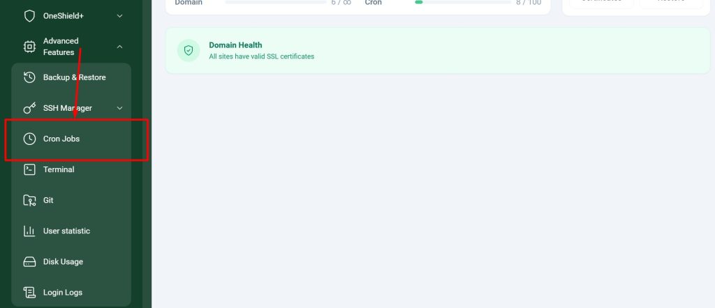 chọn vào mục Cron Jobs trên hosting Cpanel để cài đặt Automation