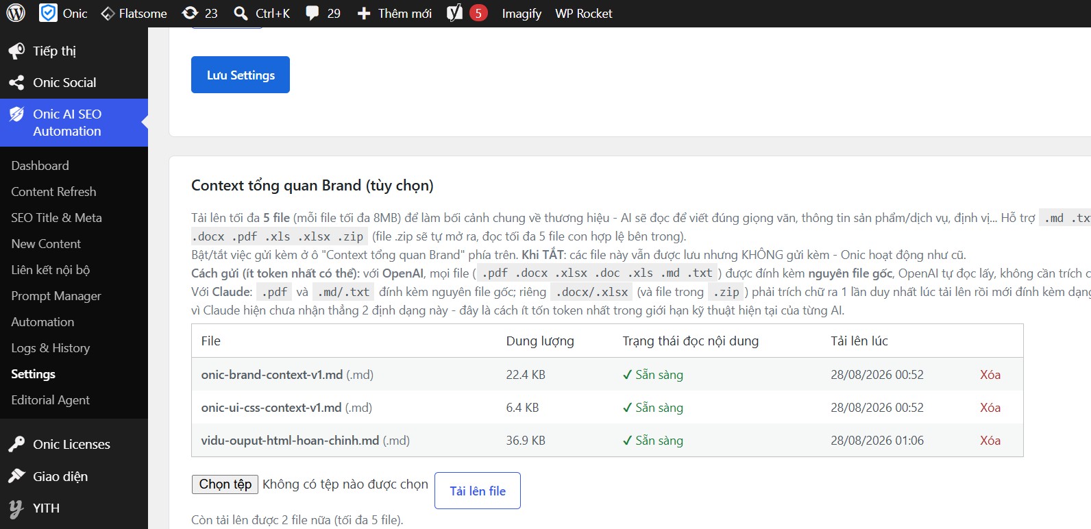 Nạp Brand Context vào hệ thống để đào tạo AI Nạp Brand Context vào hệ thống để đào tạo AI viết đúng thương hiệu