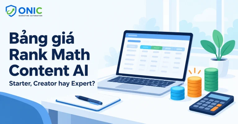 Bảng giá Rank Math Content AI 2026, chọn gói Starter, Creator hay Expert
