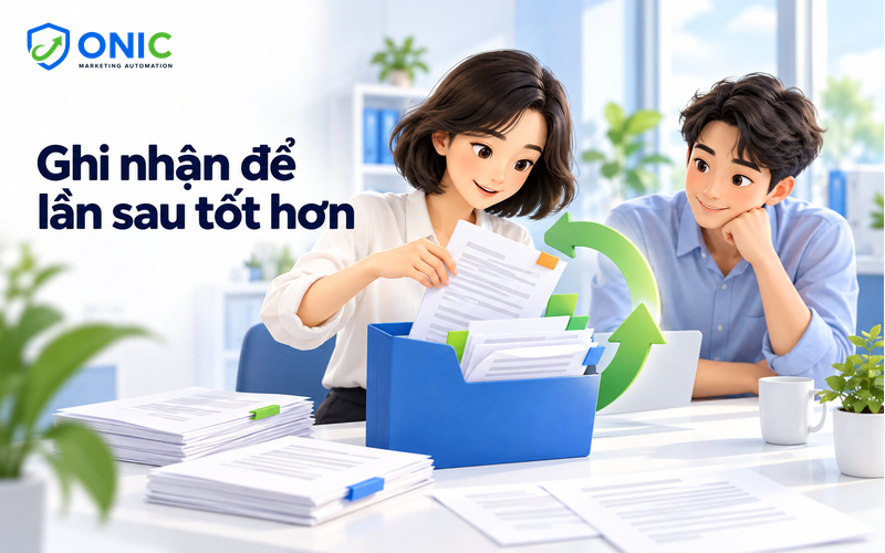 Cập nhật brief mẫu Nhóm nội dung đưa bài đã duyệt và nhận xét vào hồ sơ brief mẫu