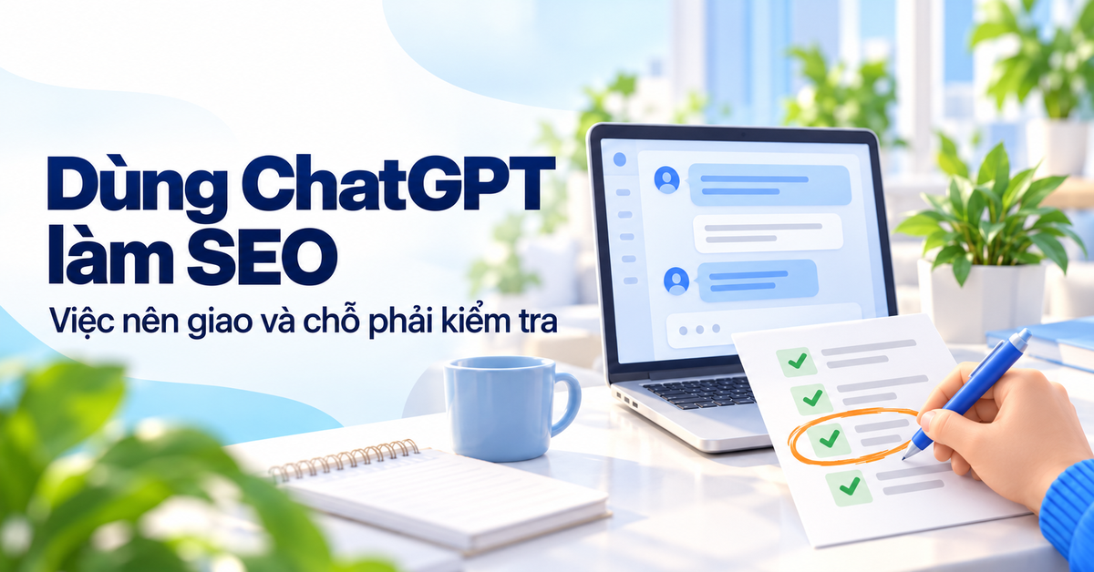Dùng ChatGPT làm SEO Cách dùng ChatGPT làm SEO, việc nên giao và chỗ phải tự kiểm tra
