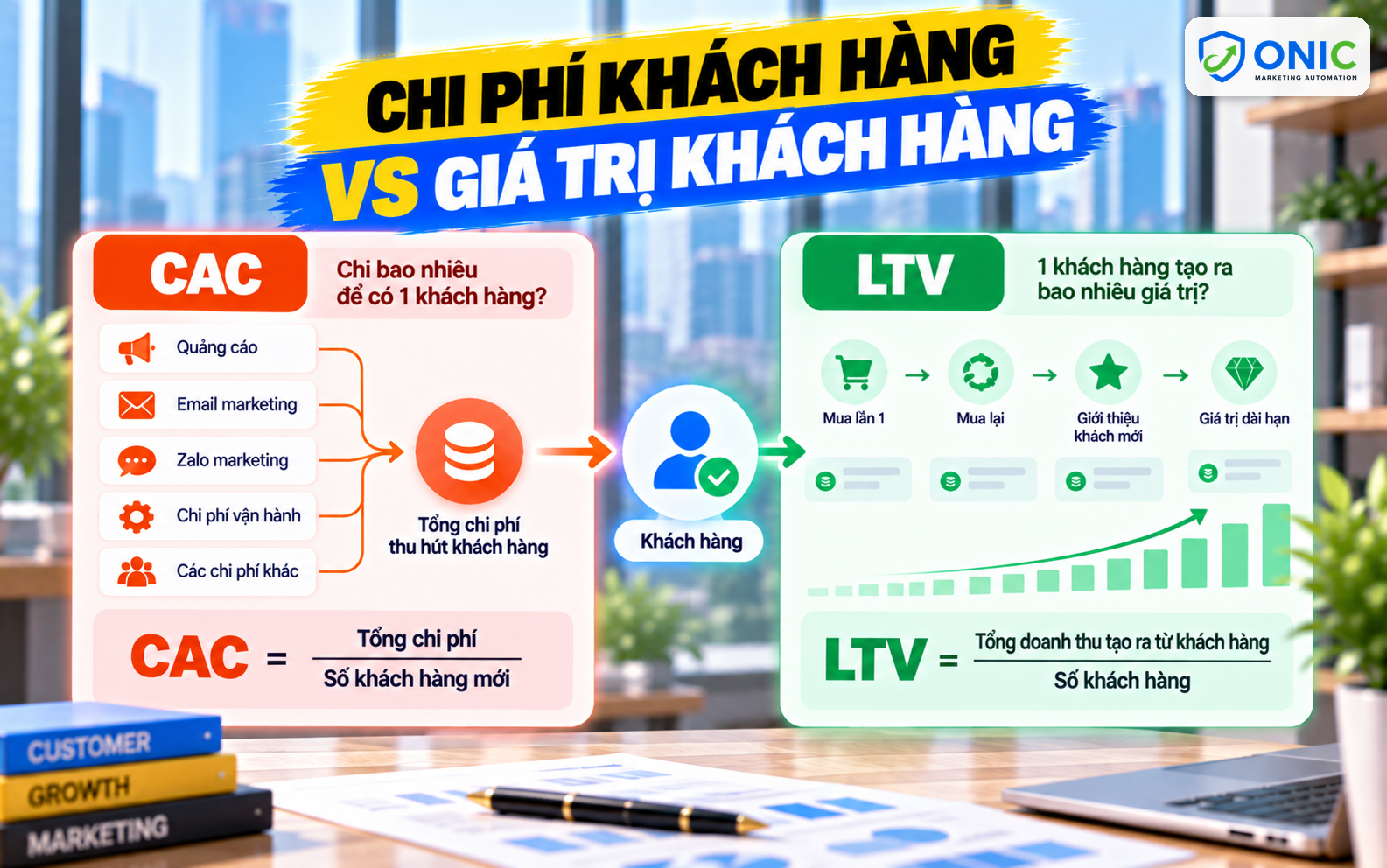 CAC và LTV trong đo lường marketing automation So sánh CAC chi phí thu hút khách hàng và LTV giá trị vòng đời khách hàng trong marketing automation