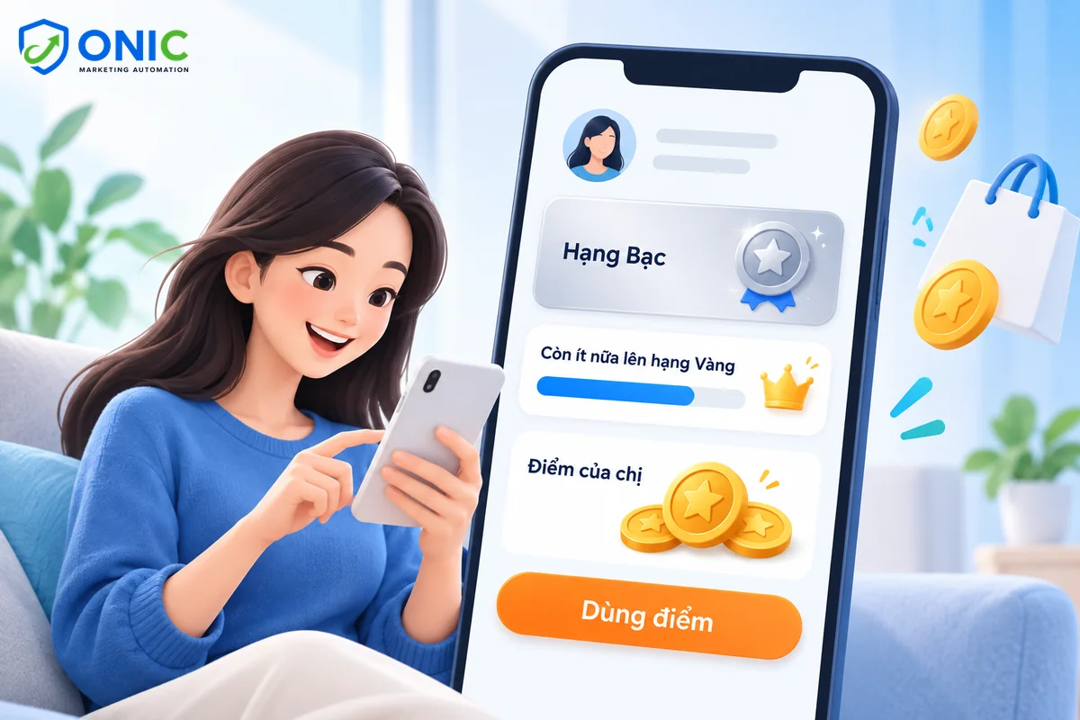 Điểm và hạng trong tài khoản Trang tài khoản khách hiển thị điểm và hạng thành viên