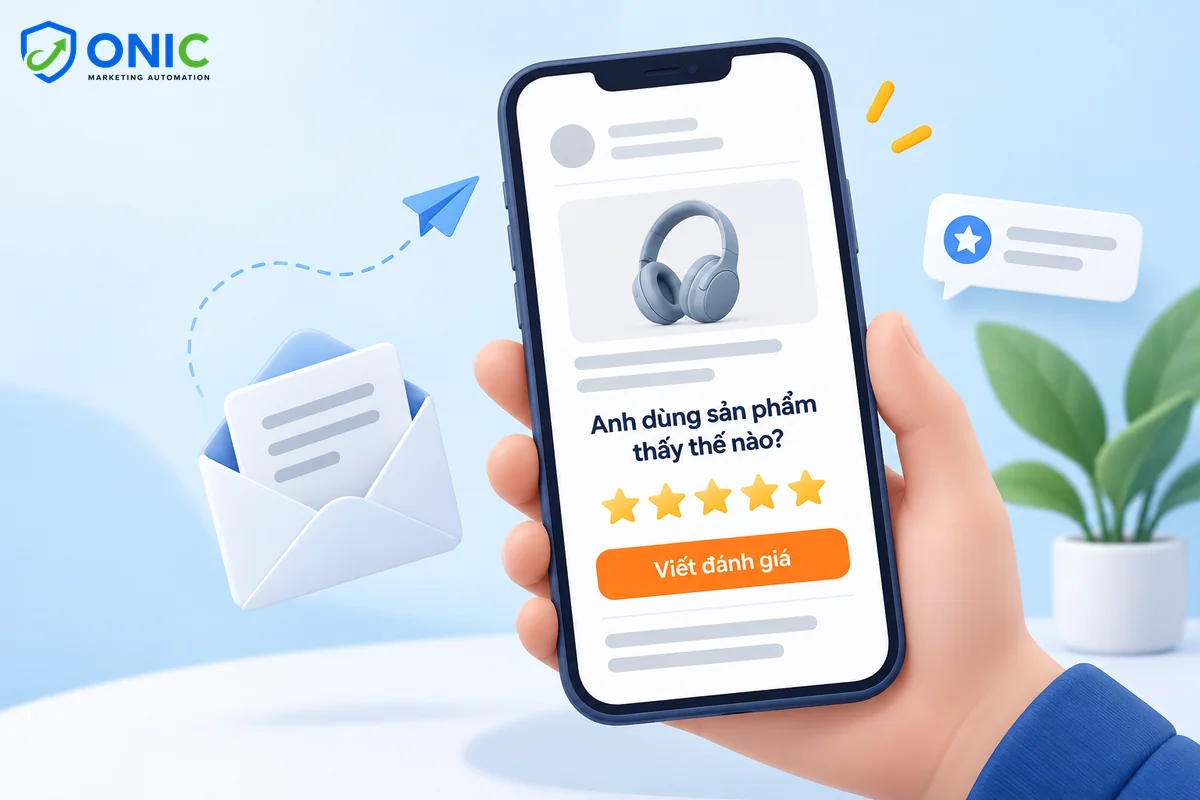Mẫu email xin đánh giá Mẫu email xin đánh giá sản phẩm với một nút dẫn tới ô đánh giá