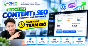 Hình quảng cáo ChatGPT Ads của Onic dùng ảnh giao diện plugin Onic AI SEO Automation