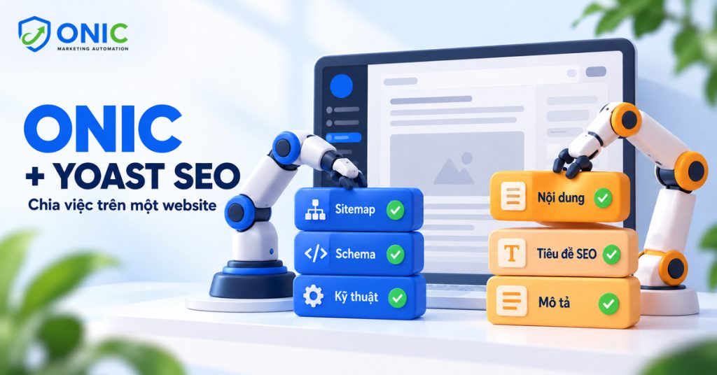 Onic và Yoast SEO chia việc trên một website WordPress