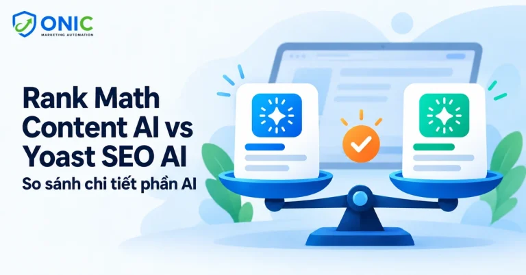 So sánh Rank Math Content AI và Yoast SEO AI, chi tiết phần AI 2026