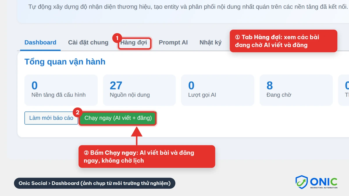 Onic Social — tự động lên lịch đăng bài và phân phối nội dung đa kênh Phân phối nội dung mạng xã hội tự động với Onic Social — AI viết và đăng bài ngay, không cần chờ lịch