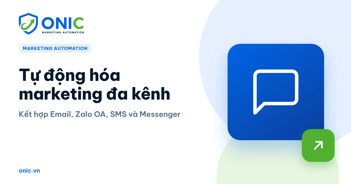 Tự động hóa marketing đa kênh Tự động hóa marketing đa kênh kết hợp Email, Zalo OA, SMS và Messenger