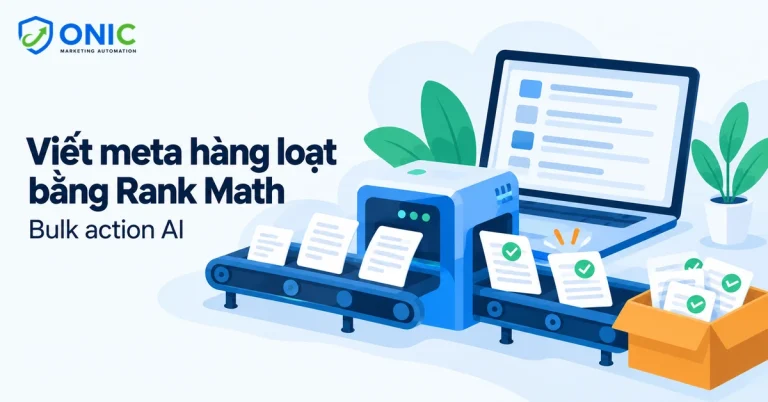 Viết meta title và description hàng loạt bằng Rank Math với bulk action AI